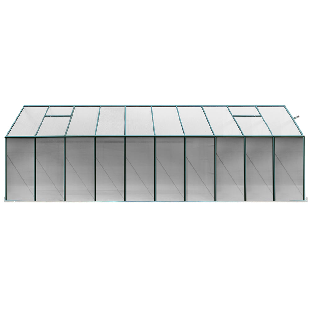 FlourishMaster Aluminium Greenhouse | 6.3x 2.44x 2.1M