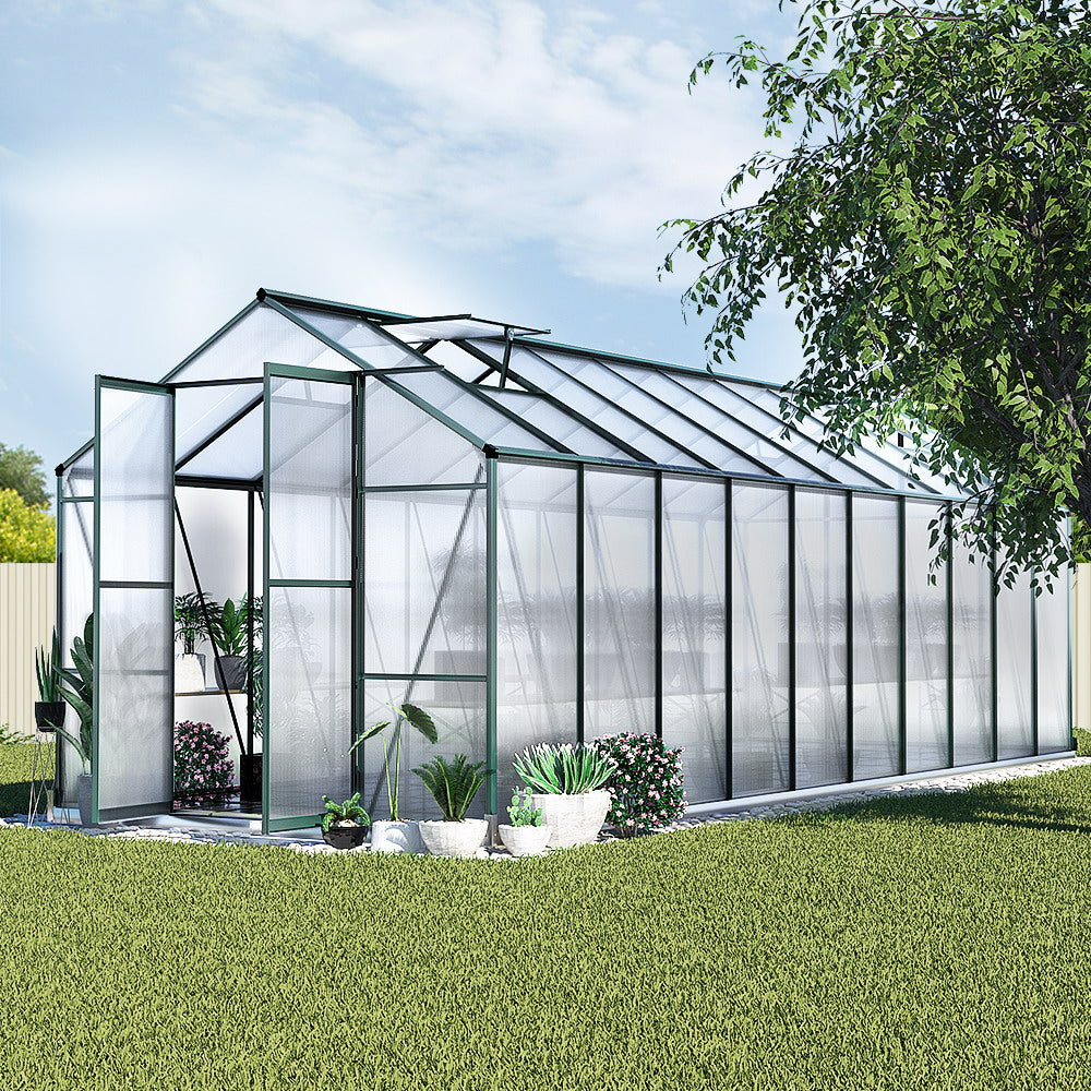 FlourishMaster Aluminium Greenhouse | 6.3x 2.44x 2.1M