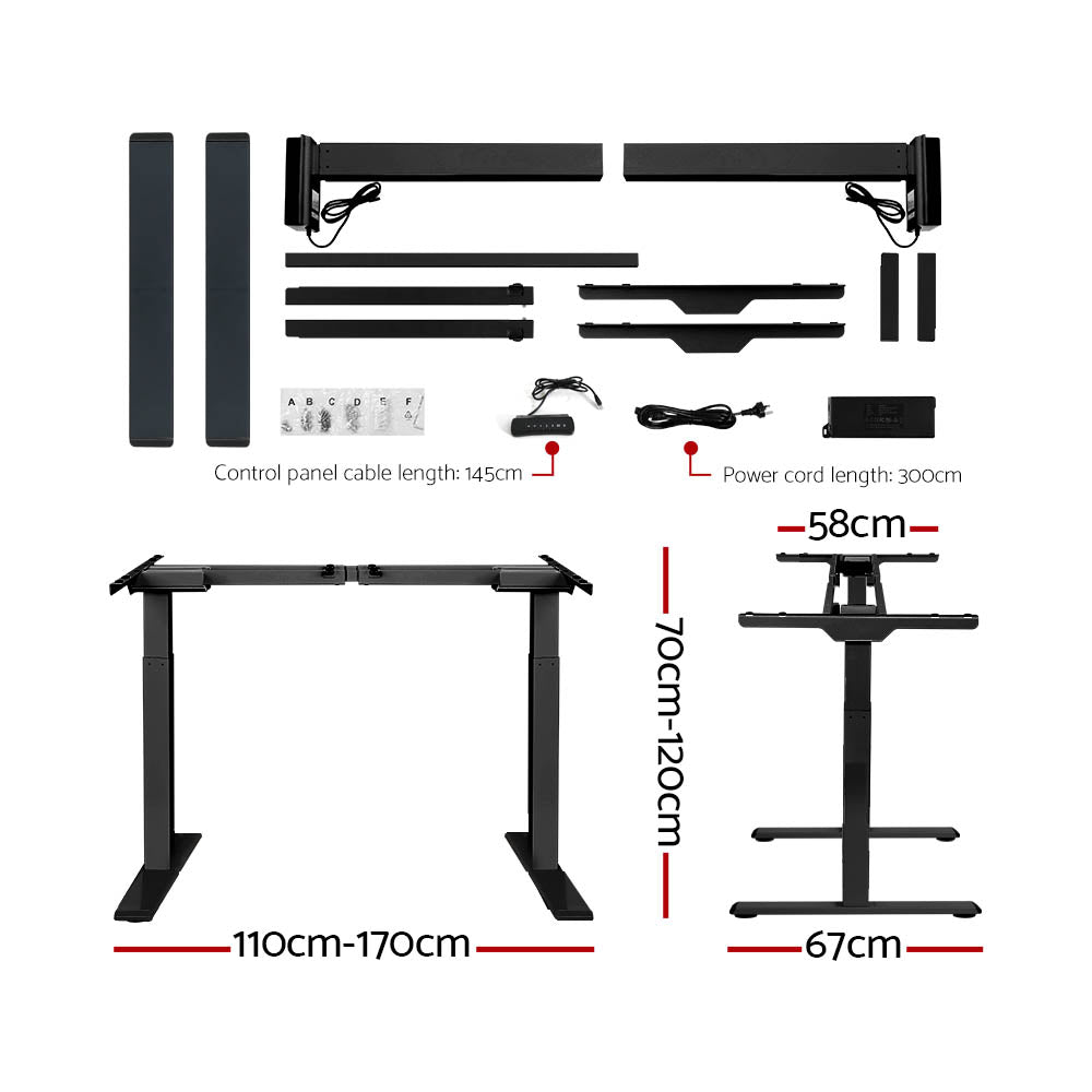 ErgoLift Motorised Standing Desk | Walnut | 140CM