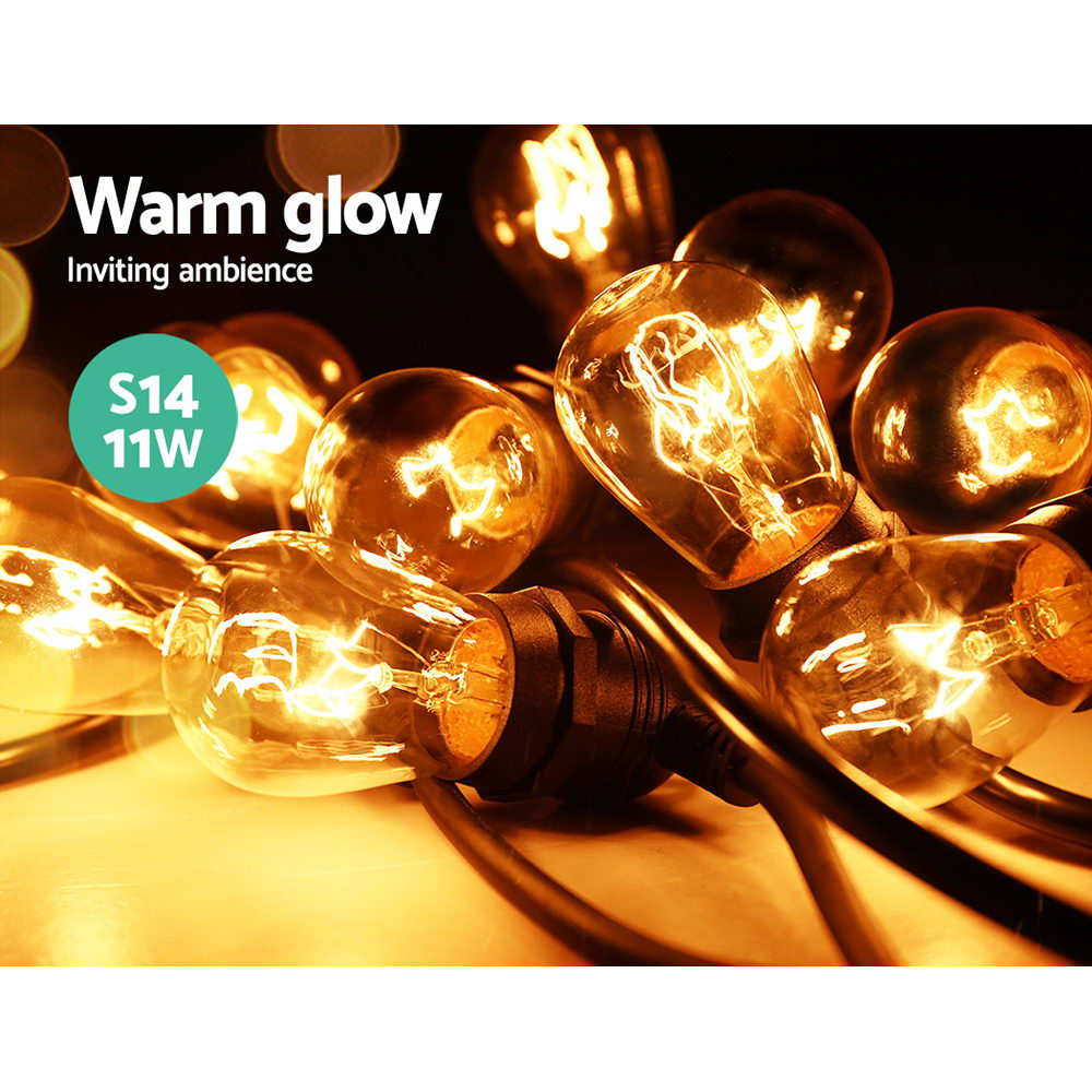 47m LED Festoon Sting Lights | 50 Bulbs