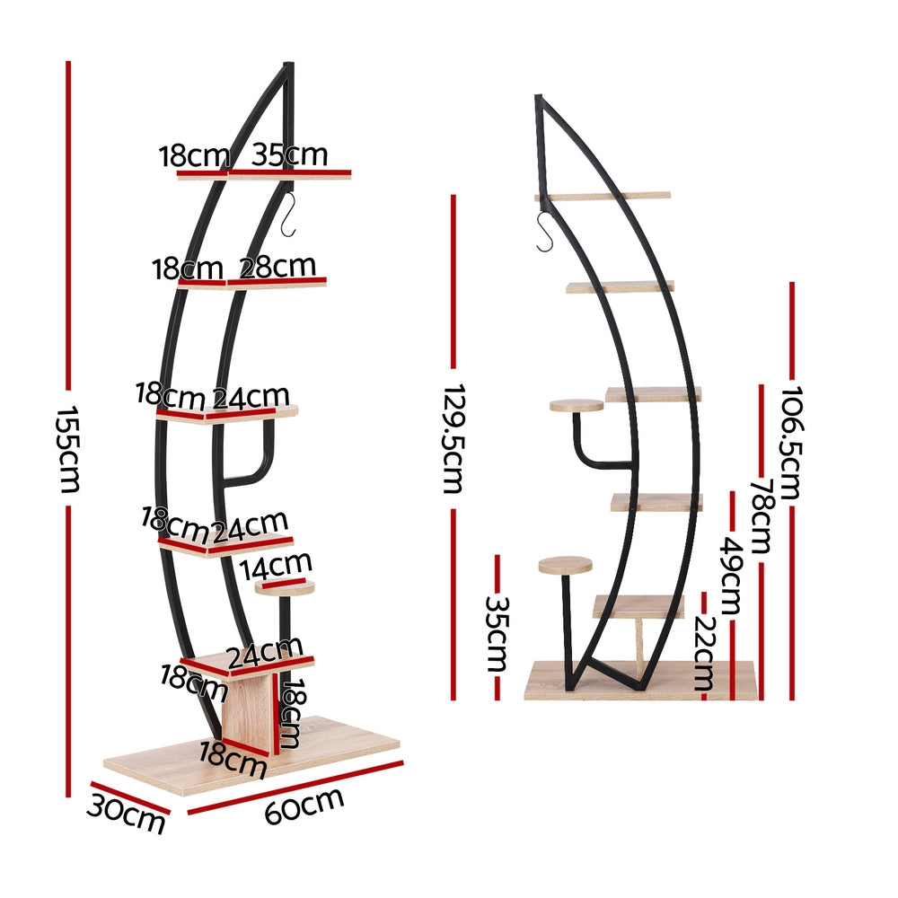 6 Tier Curved Ladder Plant Stand