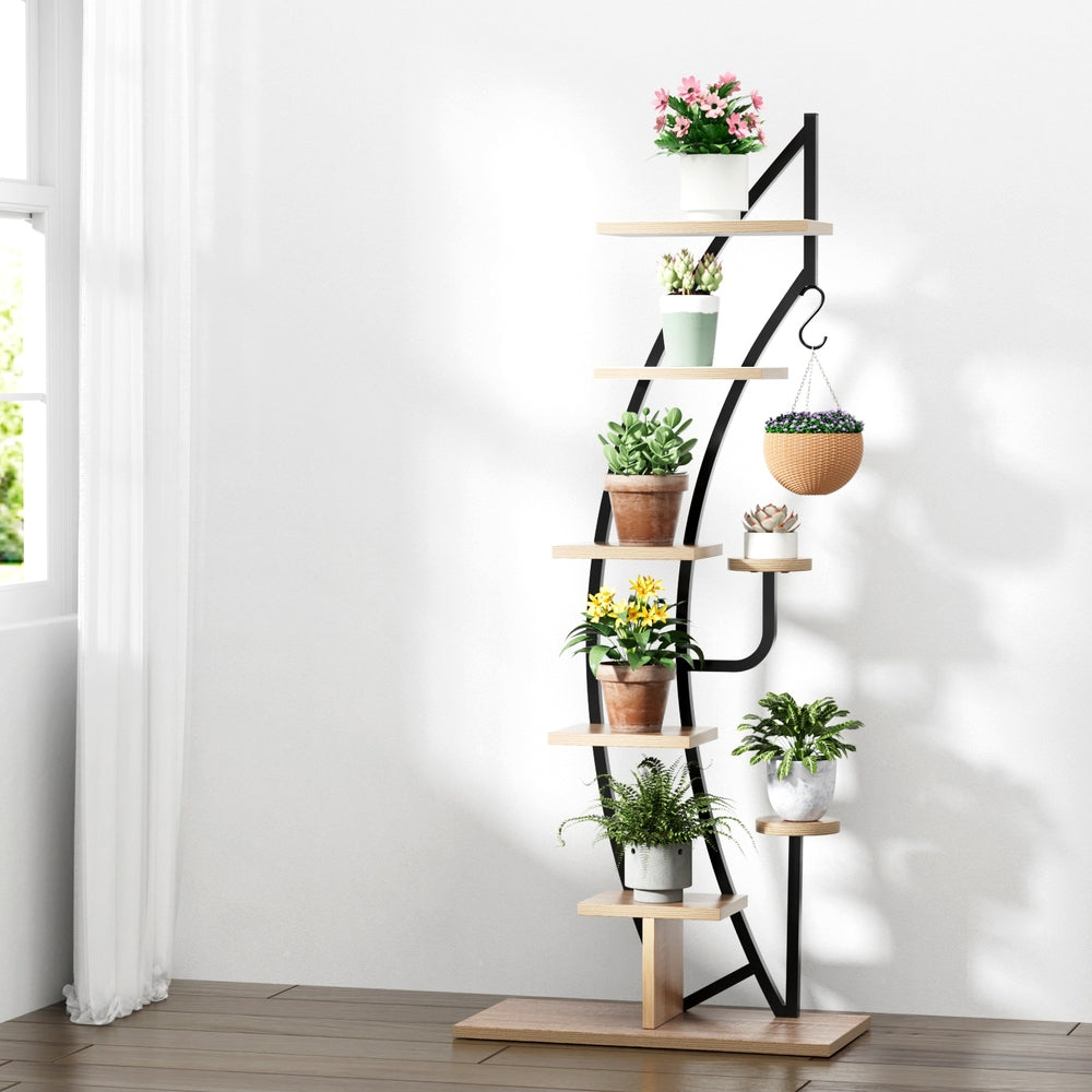 6 Tier Curved Ladder Plant Stand