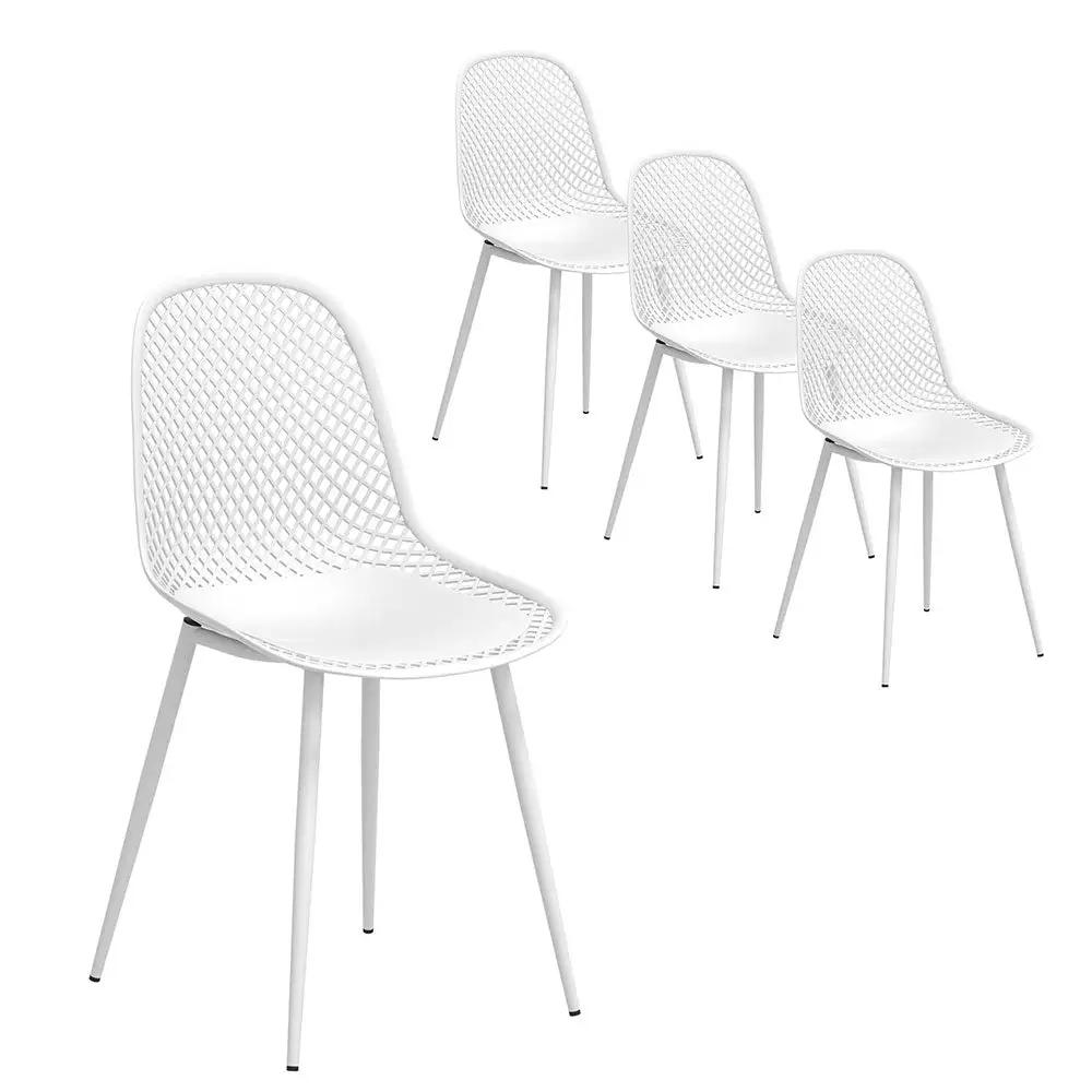 4 x Outdoor Dining Chairs - White