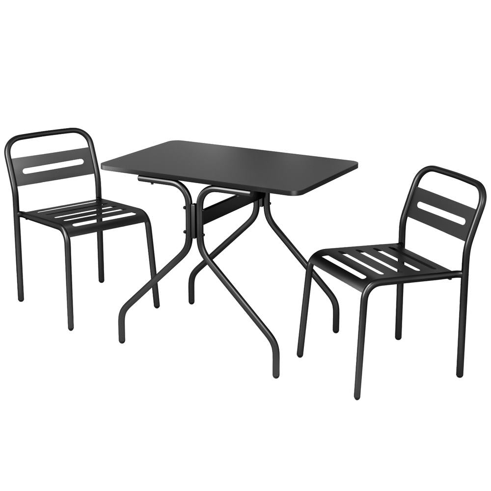 Steelray Outdoor Patio Bistro Set | Black