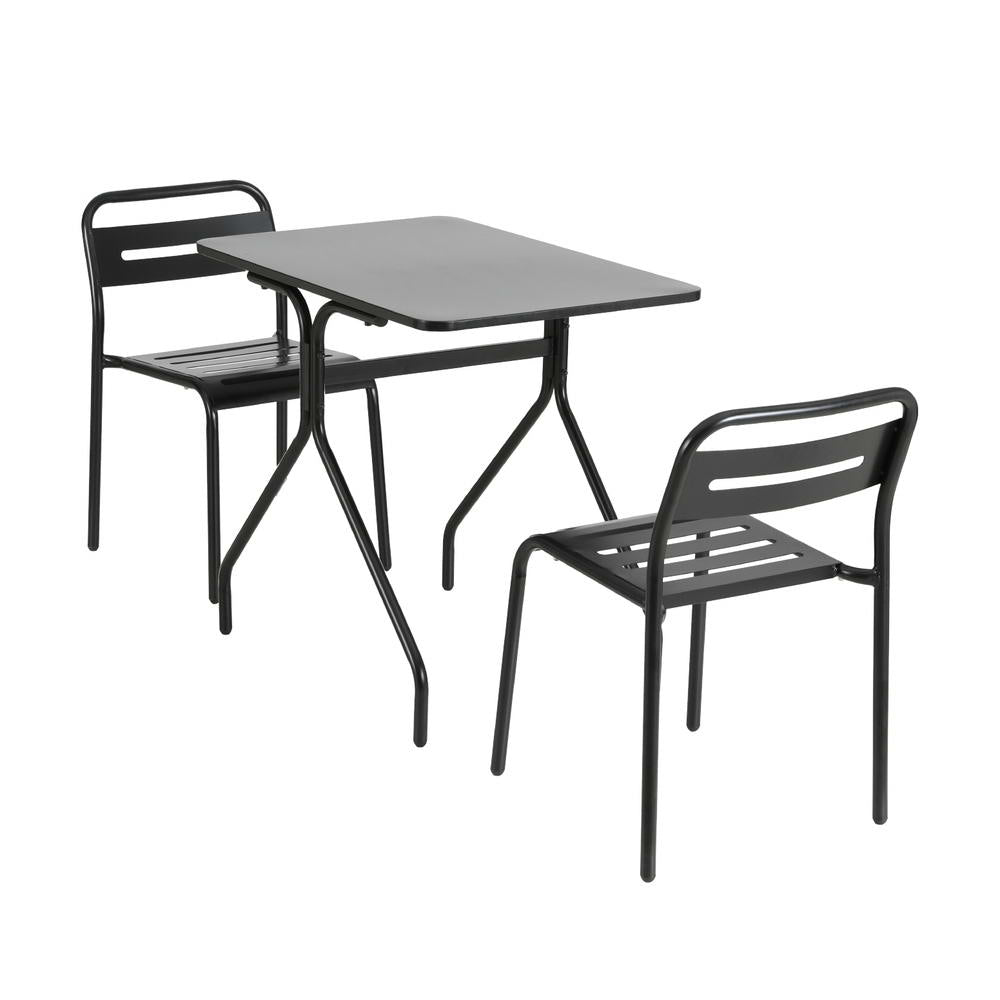 Steelray Outdoor Patio Bistro Set | Black