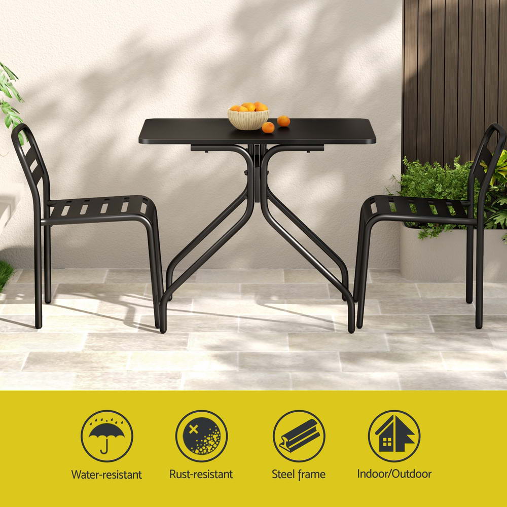 Steelray Outdoor Patio Bistro Set | Black