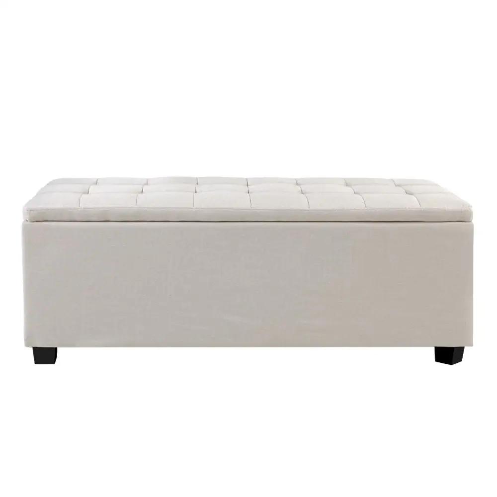 Chic Haven Storage Ottoman | Beige | 97cm