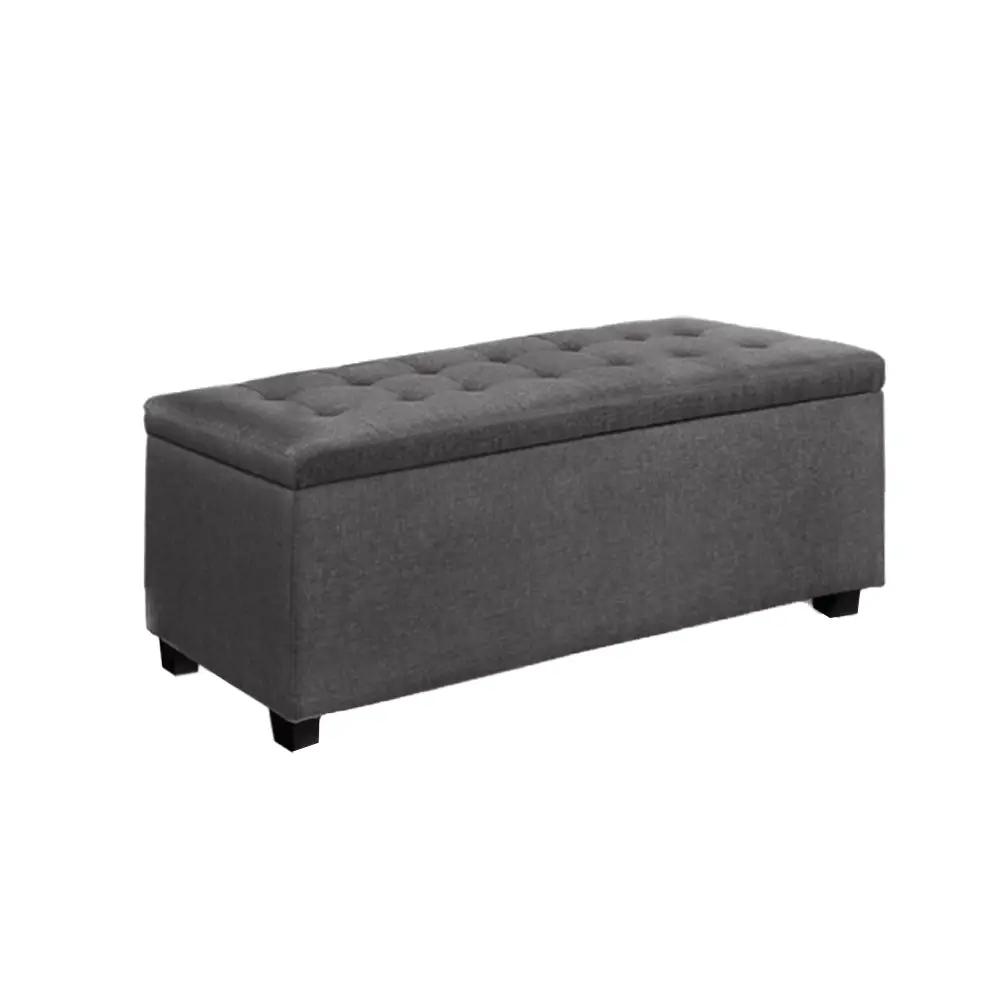 Chic Haven Storage Ottoman | Grey | 97cm