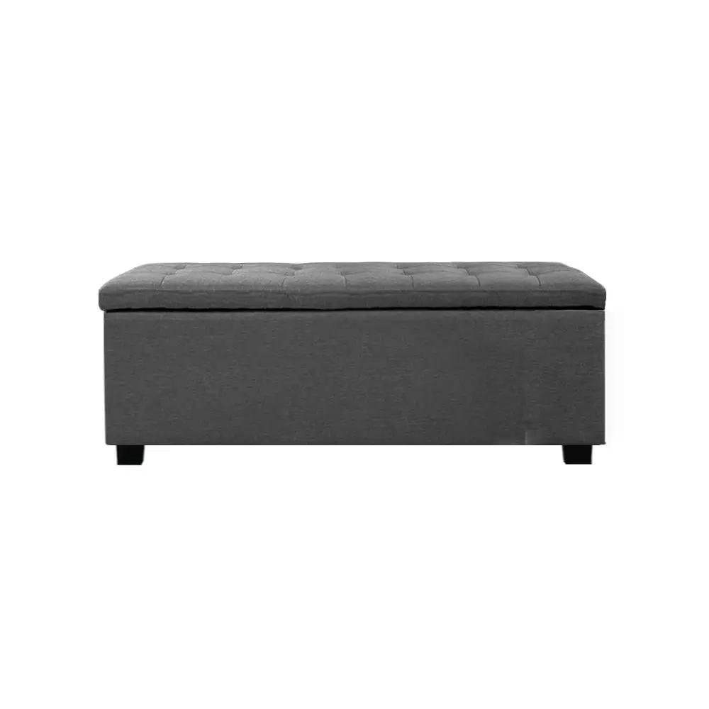 Chic Haven Storage Ottoman | Grey | 97cm