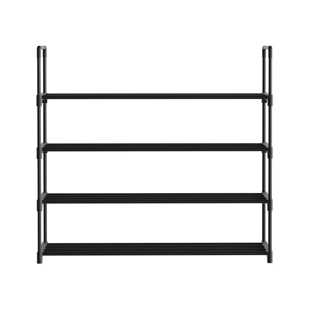 MetalLuxe 4-tier Shoe Rack (16 Pairs) | Black