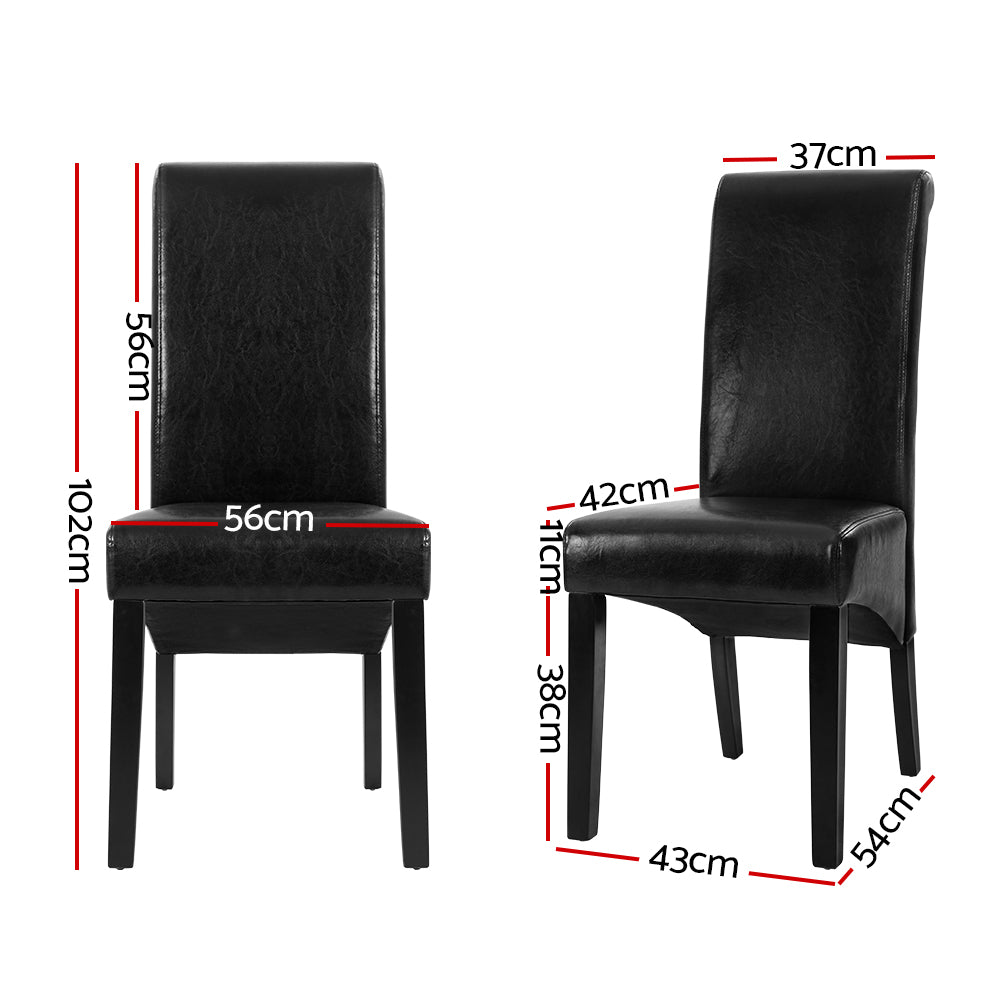 Dansel Dining Chairs x2 | Black