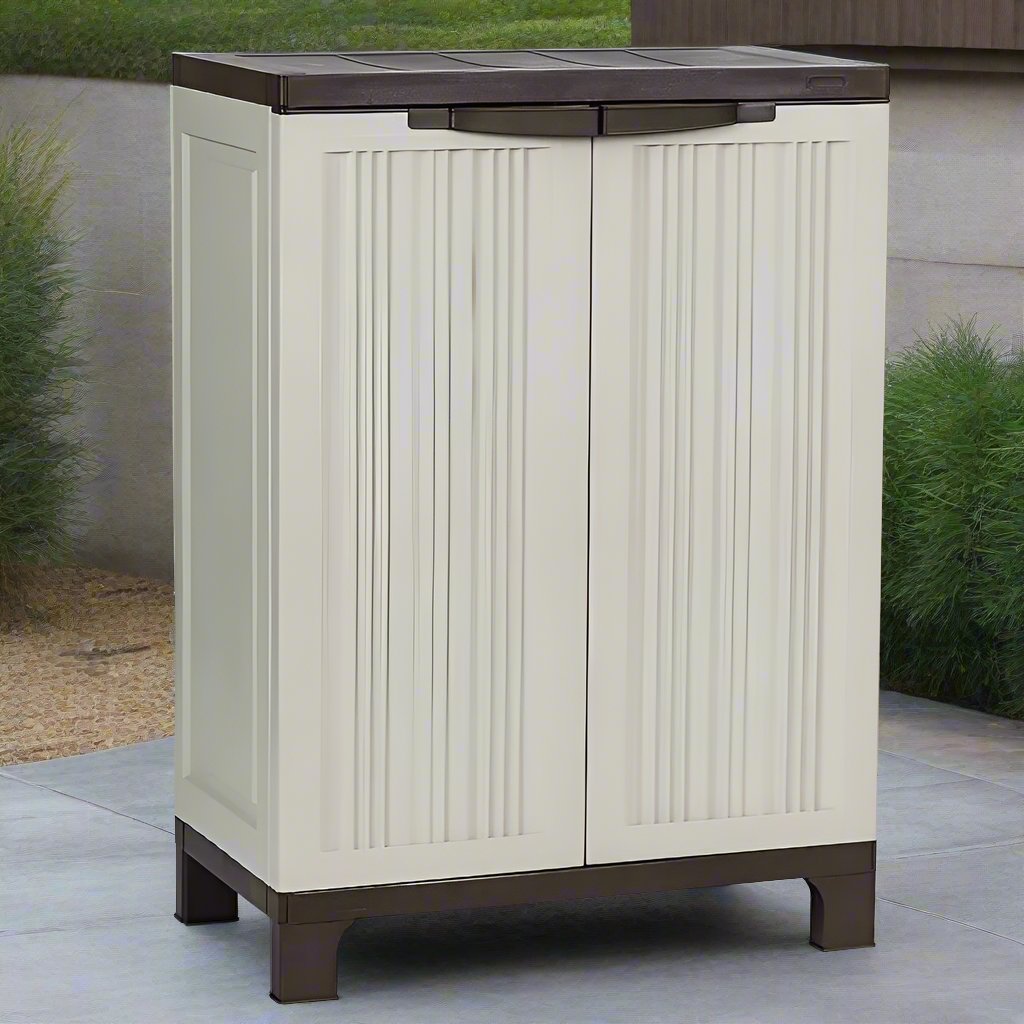 BotanicCraft Lockable Outdoor Storage Cabinet | 37cm x 65cm x 91cm