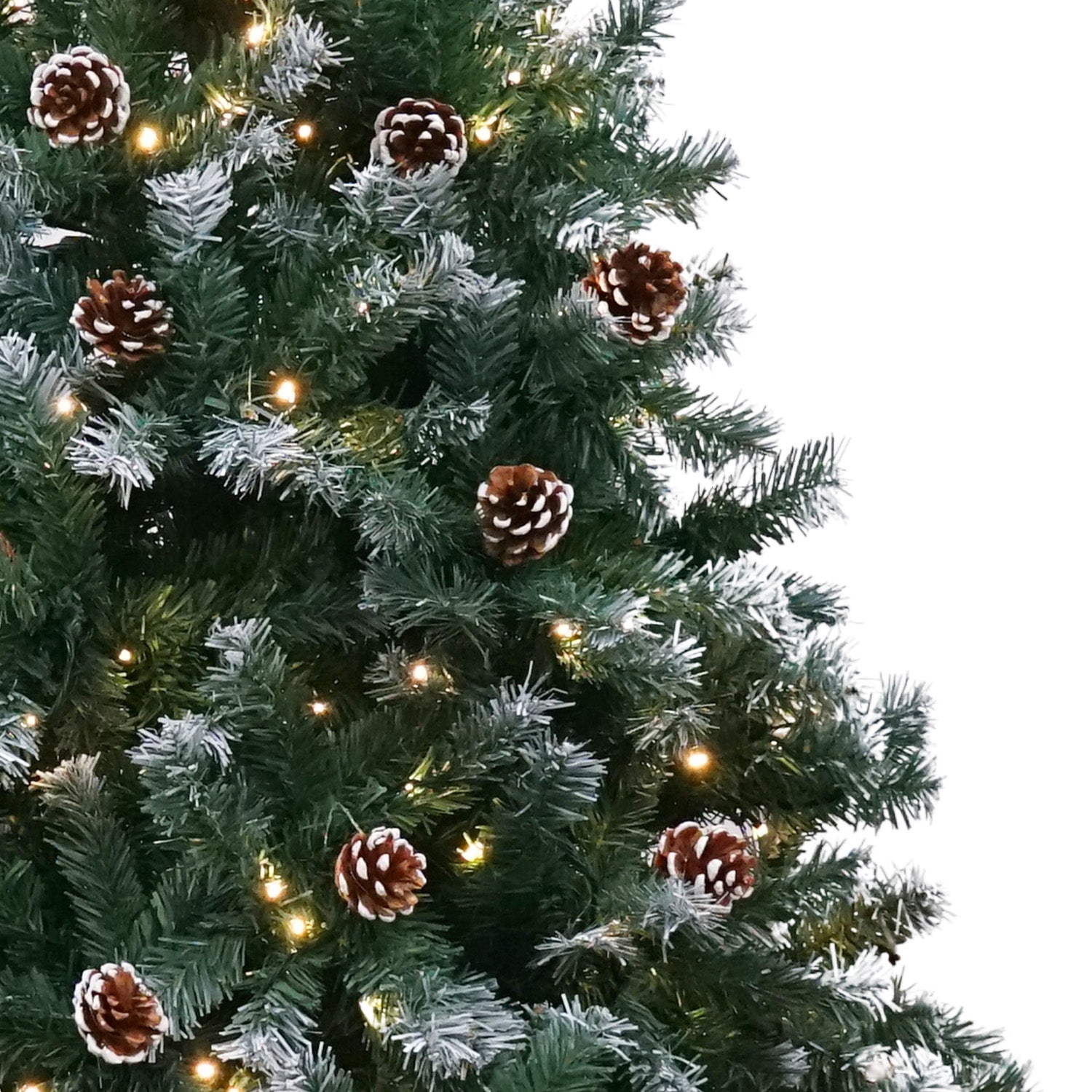 Snow Flocked LED Christmas Tree with Pinecones (1000 Tips) | 1.8m