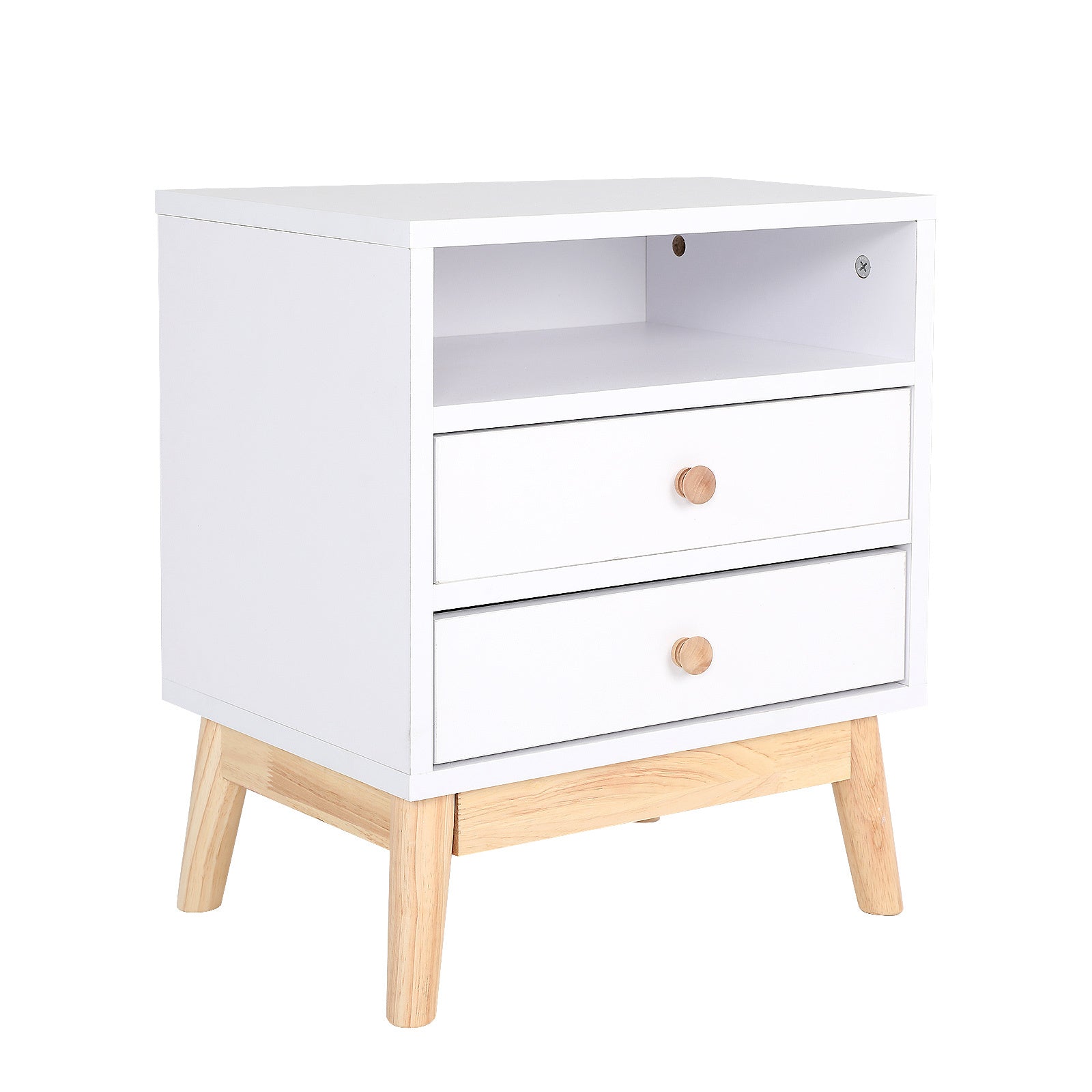 Classic Serenity Bedside Table | White