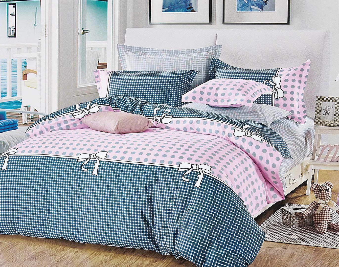 Double Dotted Elegance Quilt Cover Set