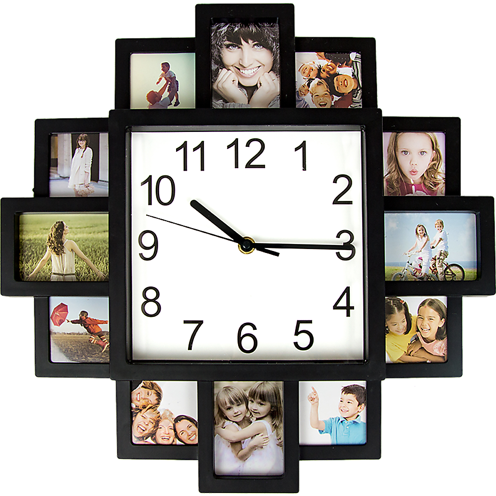 Picture Collage Photo Frame Clock