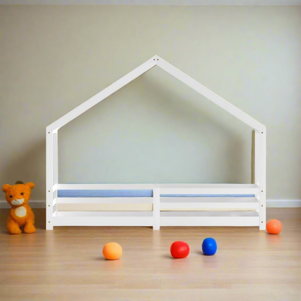 Single (White) Wooden Kids House Bed Frame | Magical Haven