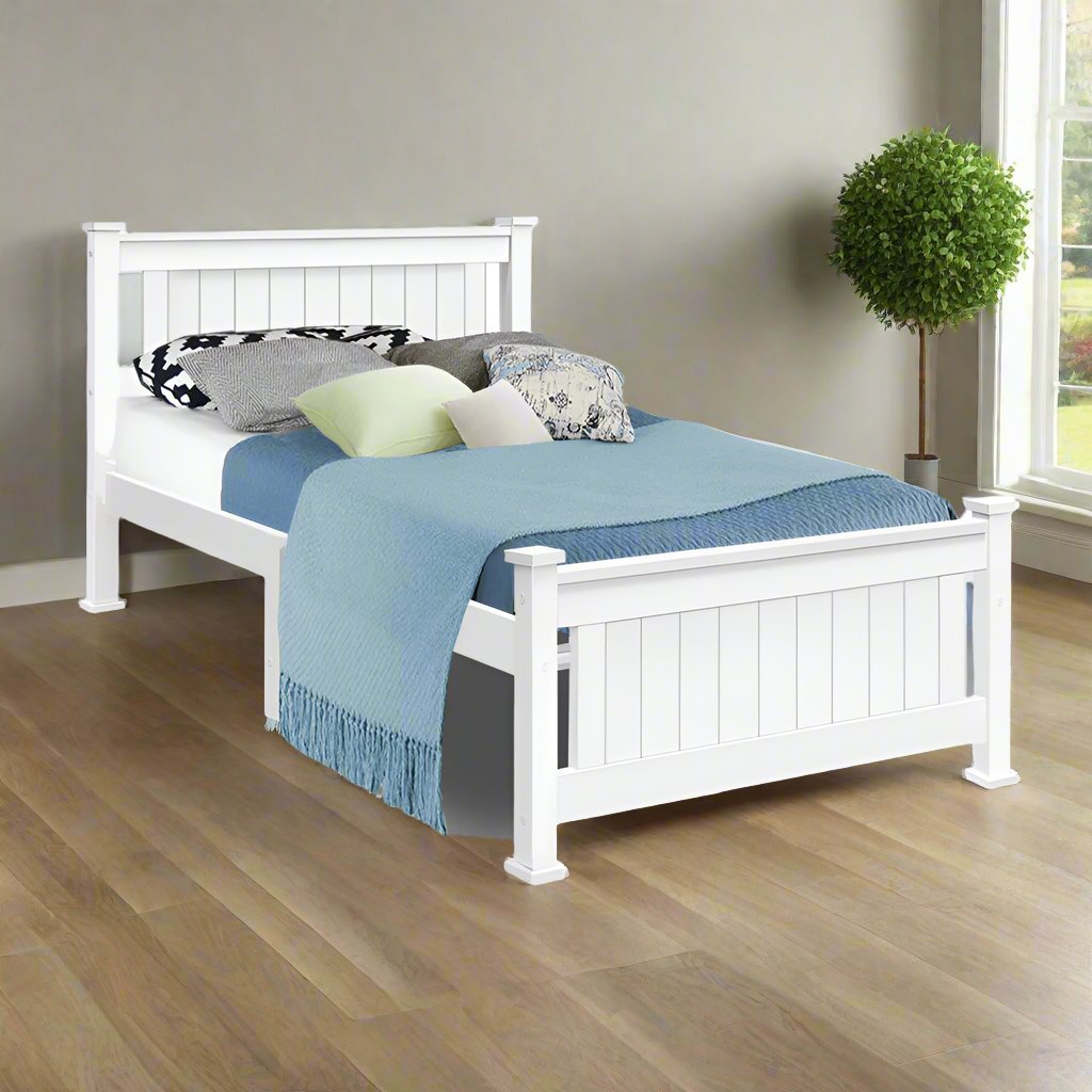 Double (White) Wooden Bed Frame | NatureDream