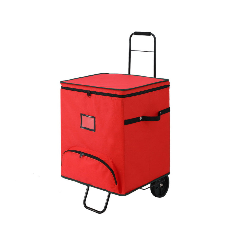 Christmas Ornaments Storage Cart | Red