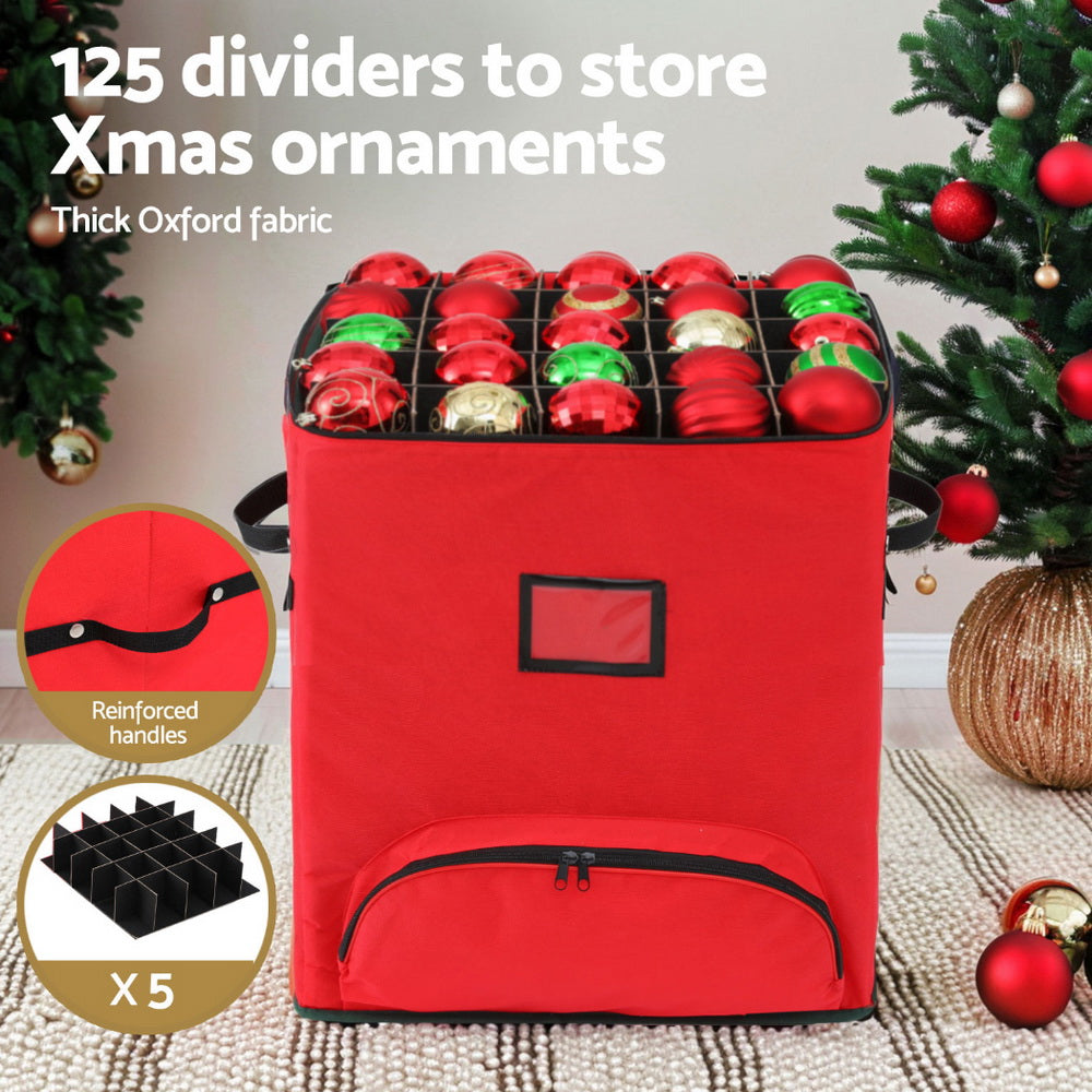 Christmas Ornaments Storage Cart | Red