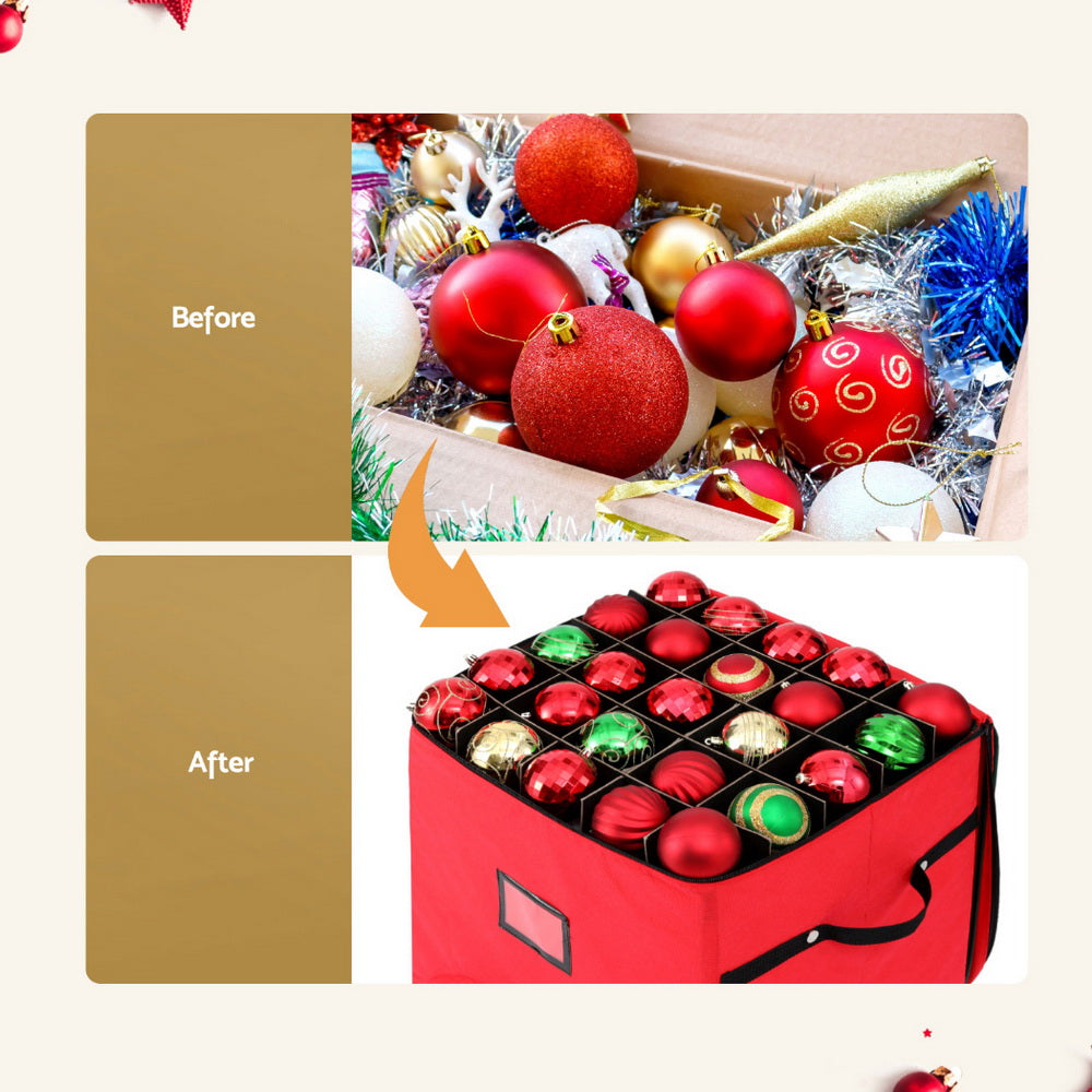 Christmas Ornaments Storage Cart | Red