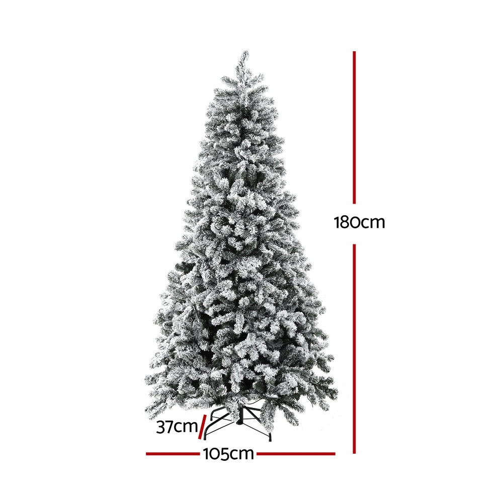 Snow Flocked LED Christmas Tree (828 Tips)| 1.8m