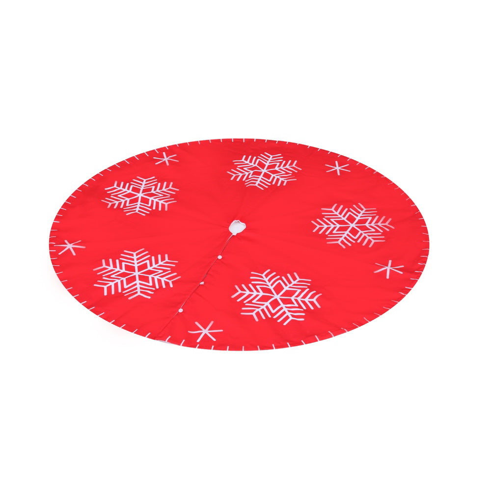 Red Snowflake Christmas Tree Skirt | 90cm