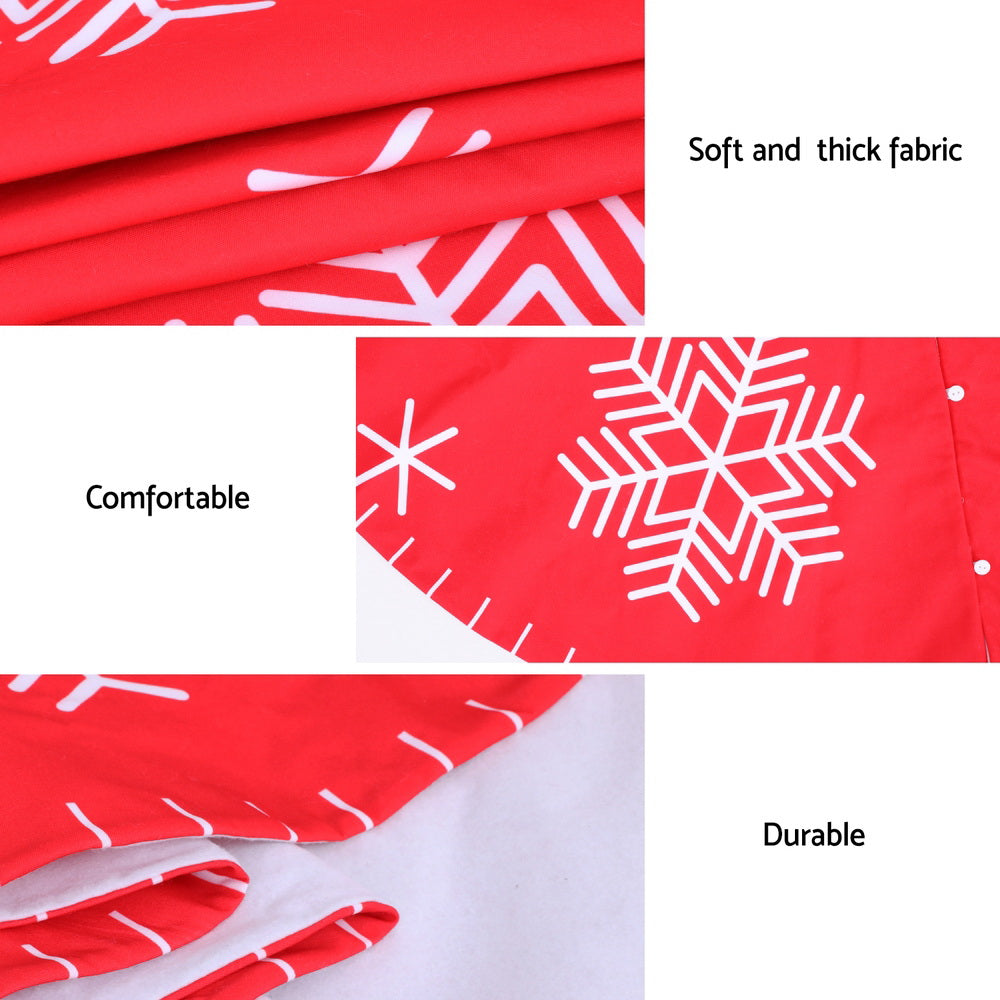 Red Snowflake Christmas Tree Skirt | 90cm