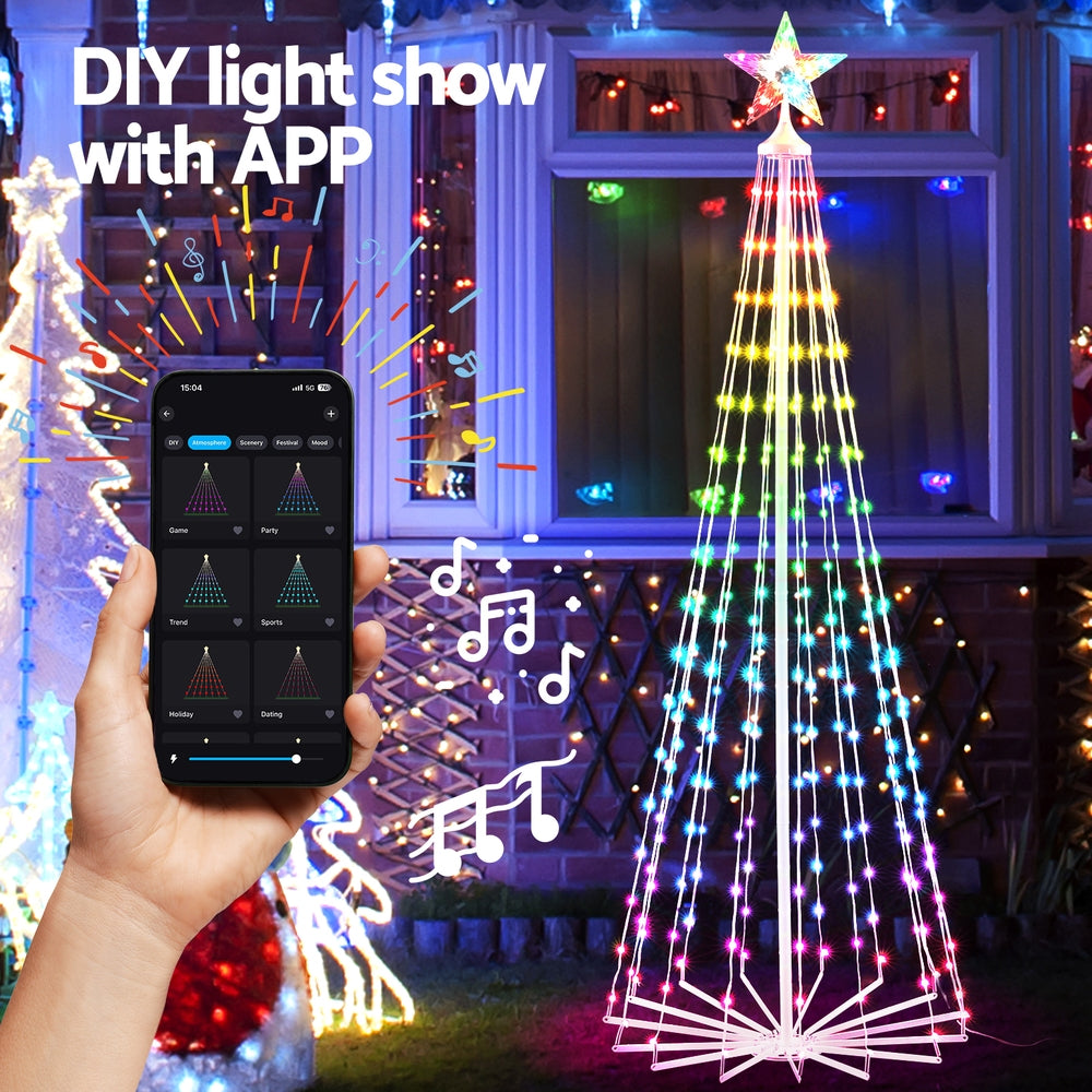 RGB LED Fairy Lights Xmas Tree | 1.8m