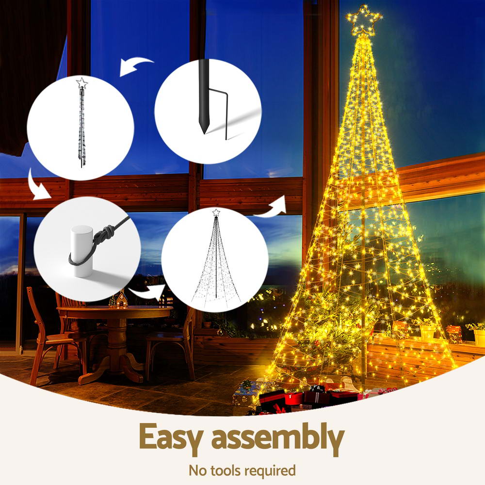 Solar LED Net Lights Christmas Tree | 3.6m