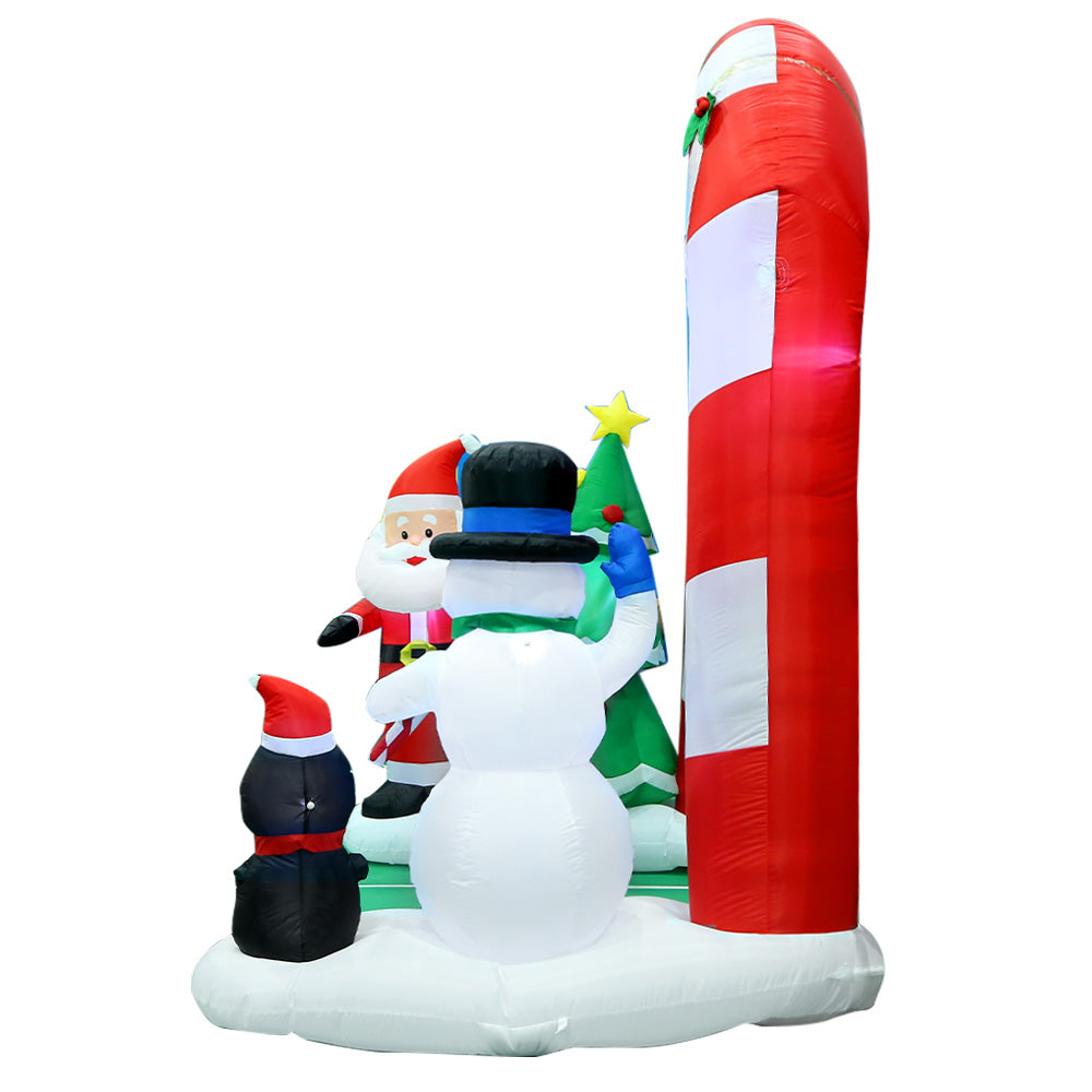 Santa & Snowman Christmas Inflatable Archwary