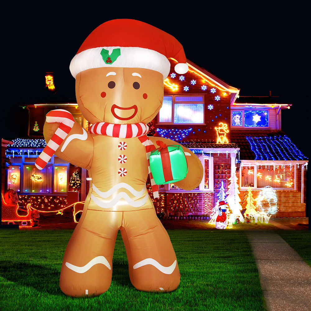 Gingerbread Man Christmas Inflatable | 2.4m