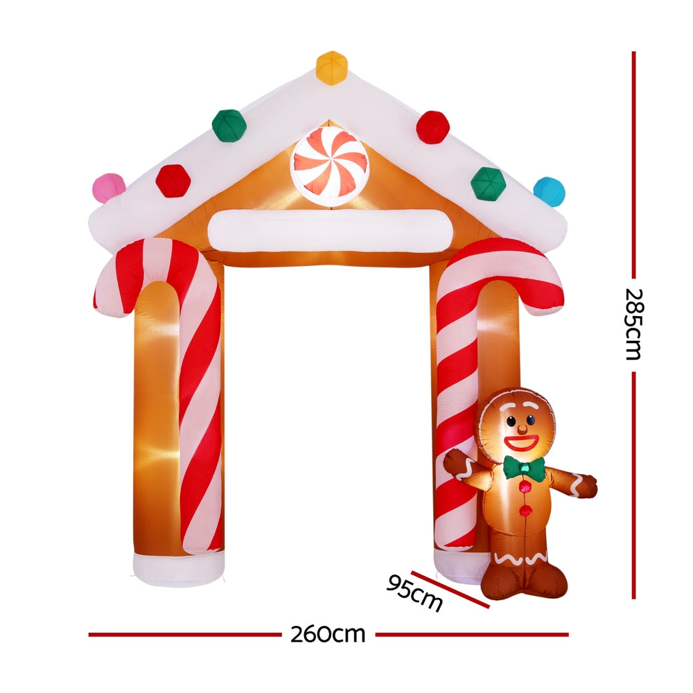 Gingerbread Man Christmas Inflatable Archway