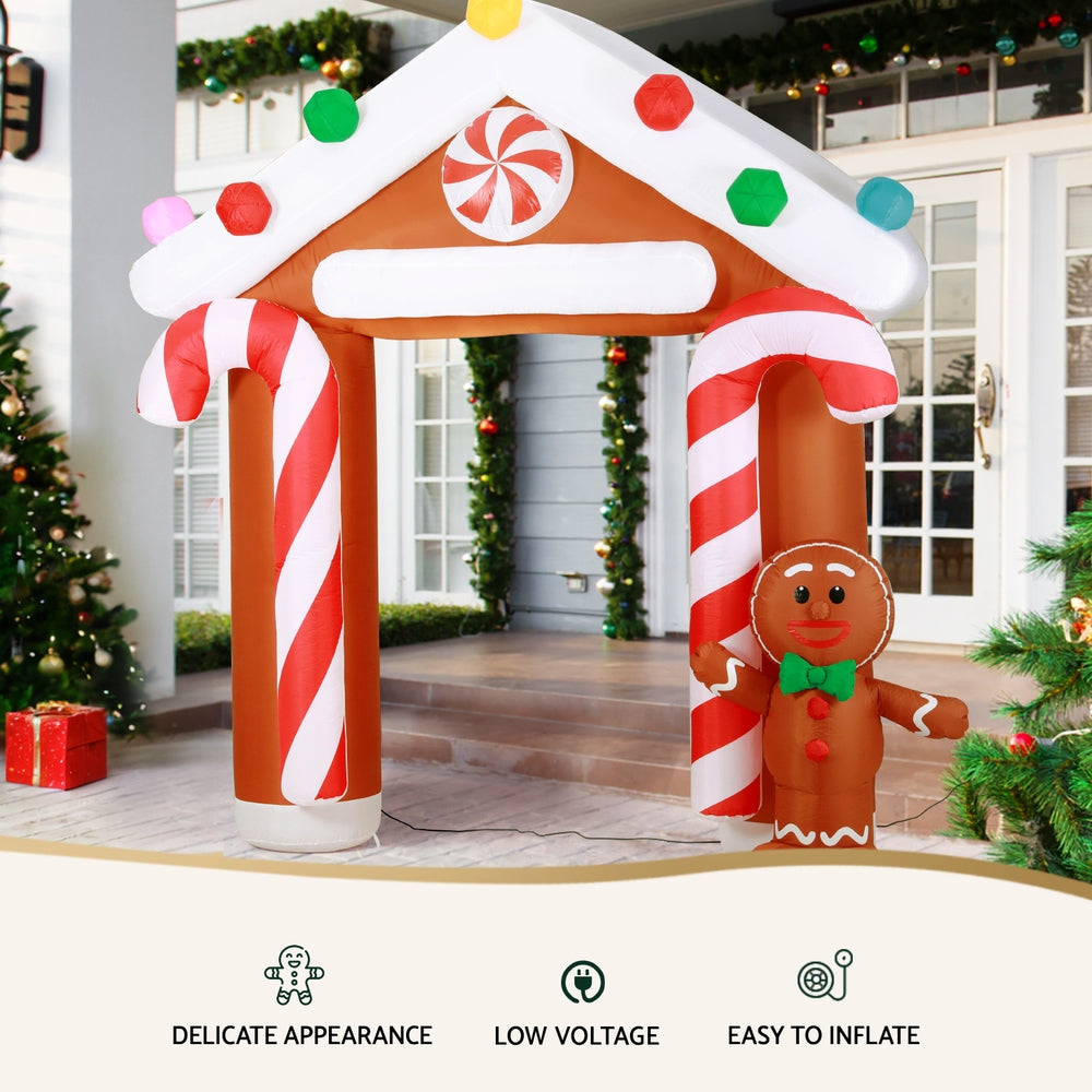 Gingerbread Man Christmas Inflatable Archway