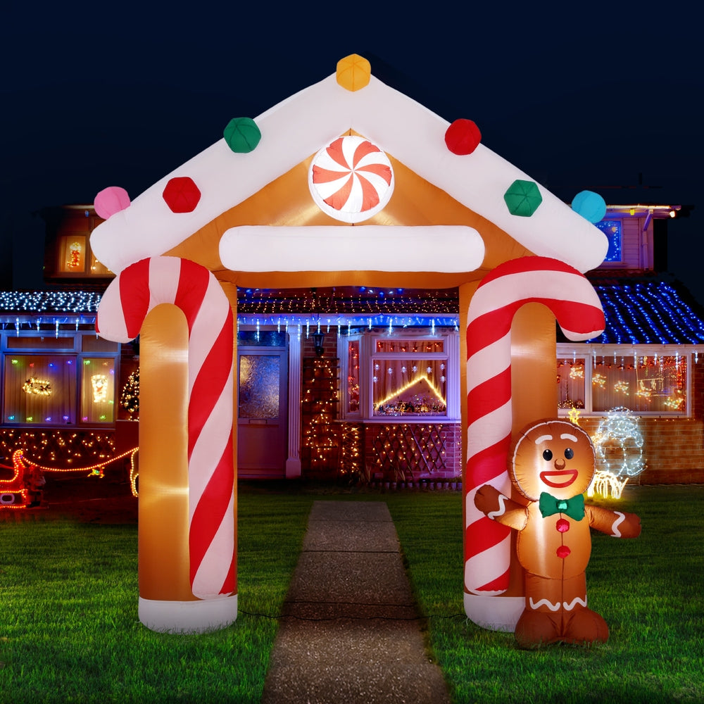 Gingerbread Man Christmas Inflatable Archway