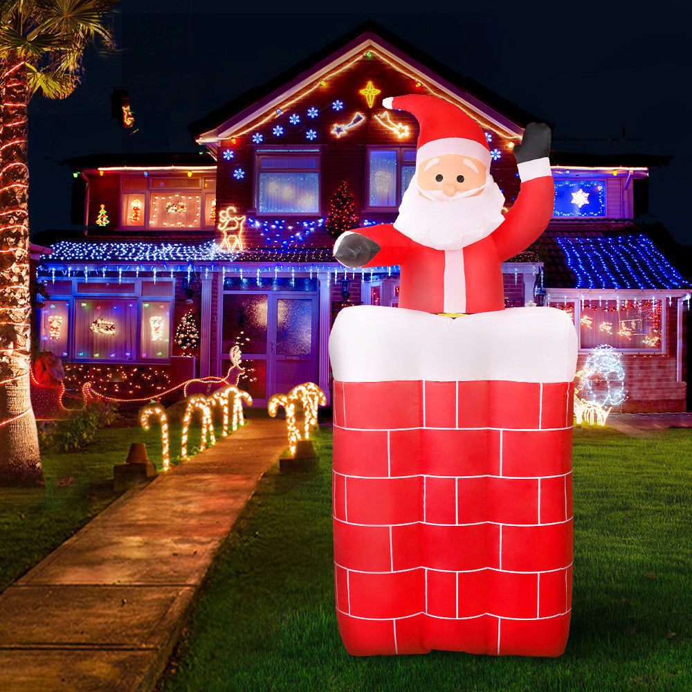 Santa Pop Up Chimney Christmas Inflatable | 1.8M