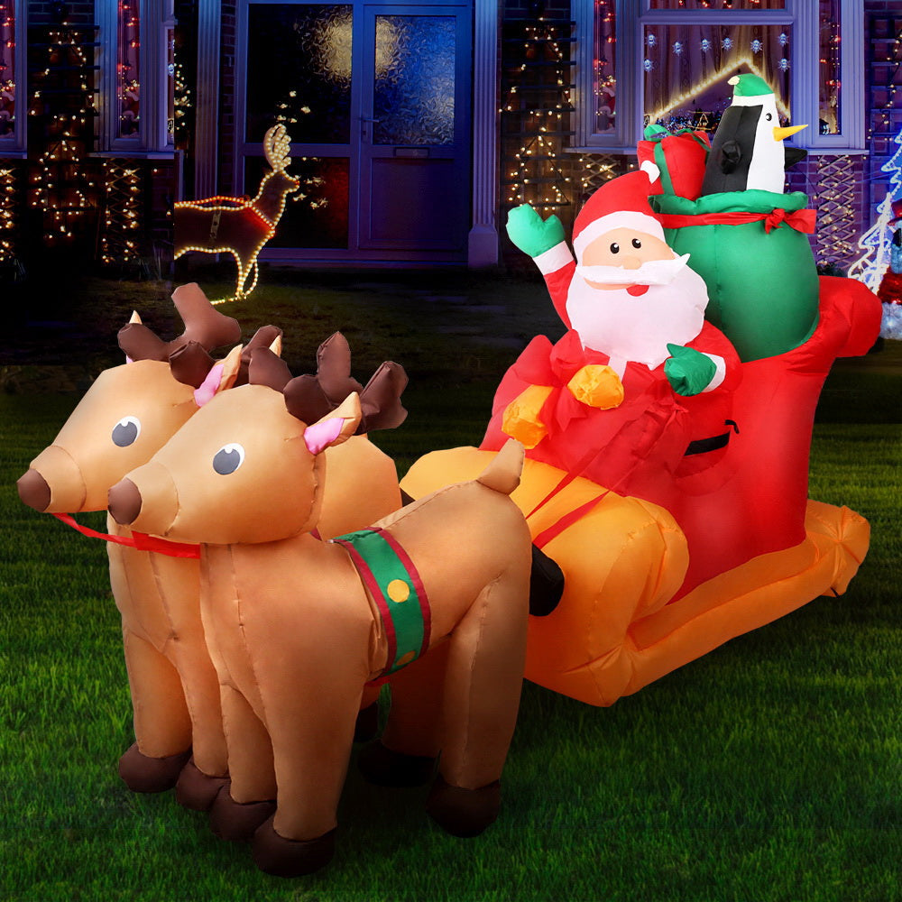 Santa Sleigh Christmas Inflatable | 2.2M