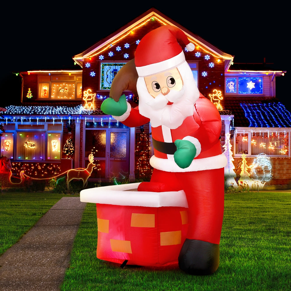 Santa Chimney Christmas Inflatable | 1.2m