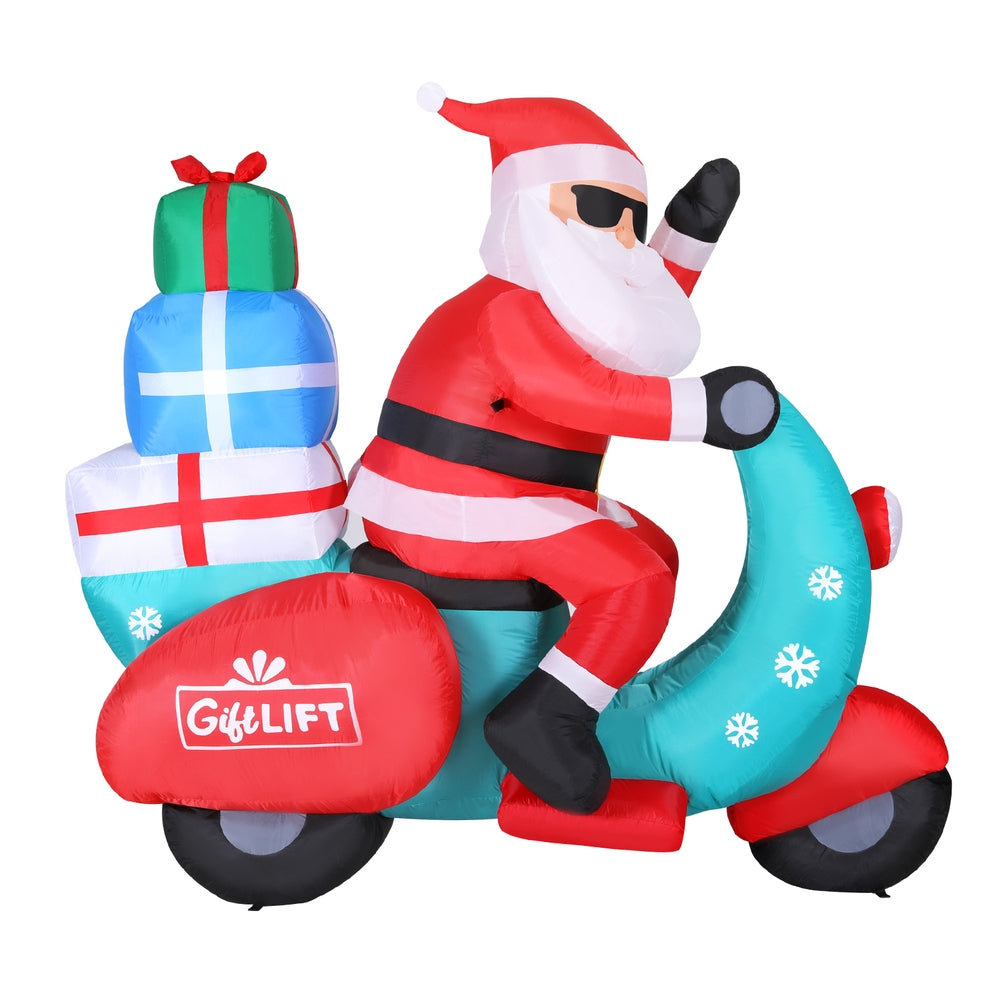 LED Motorbike Santa Christmas Inflatable