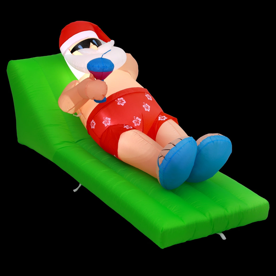 Beach Chair Santa Christmas Inflatable | 1.8M