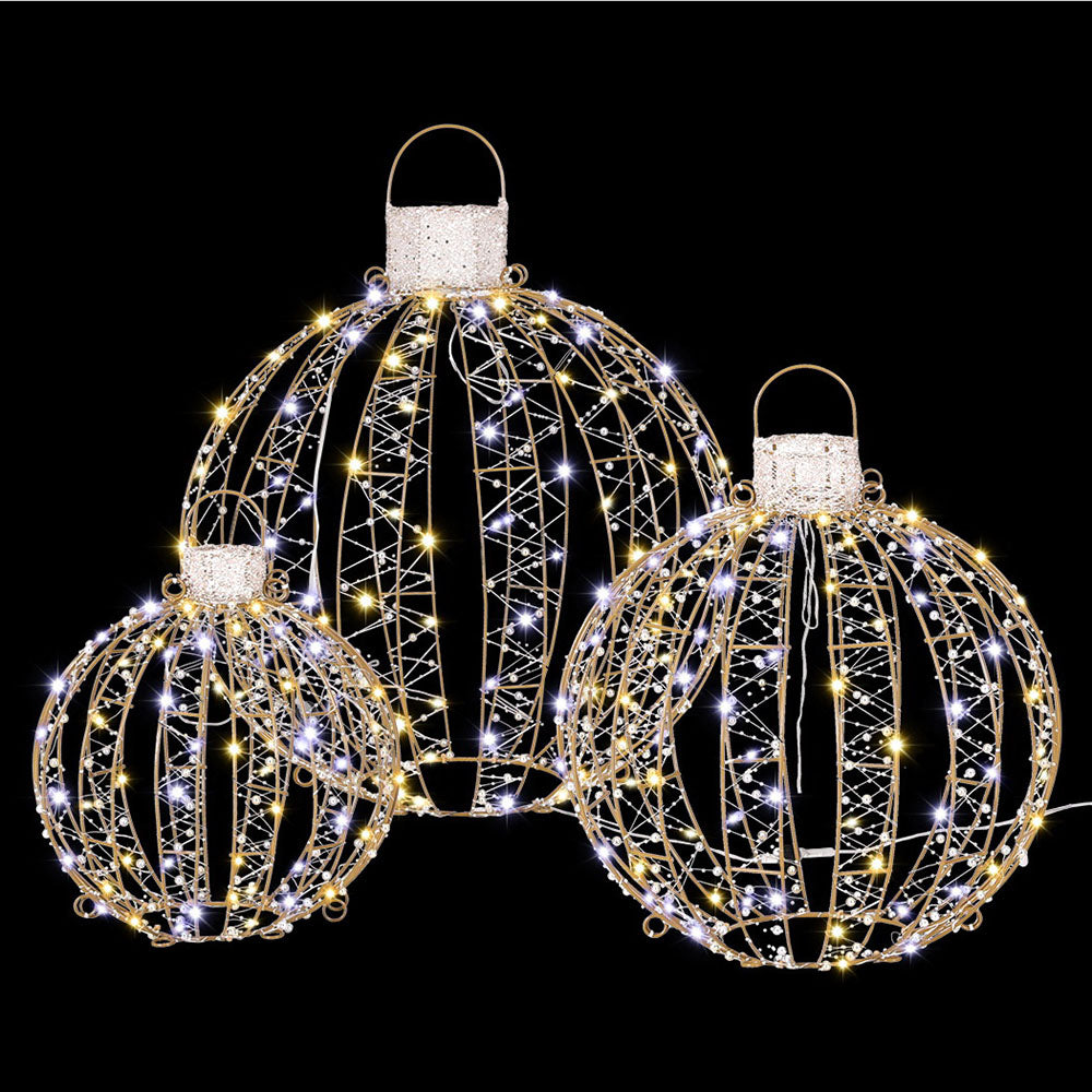 360 LED Fairy Light Ball Decorations Set (3pcs)