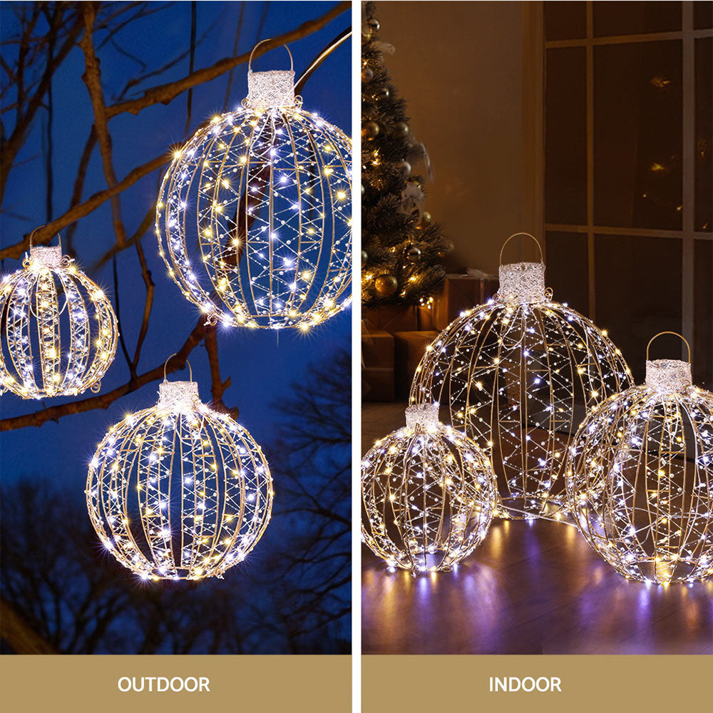 360 LED Fairy Light Ball Decorations Set (3pcs)