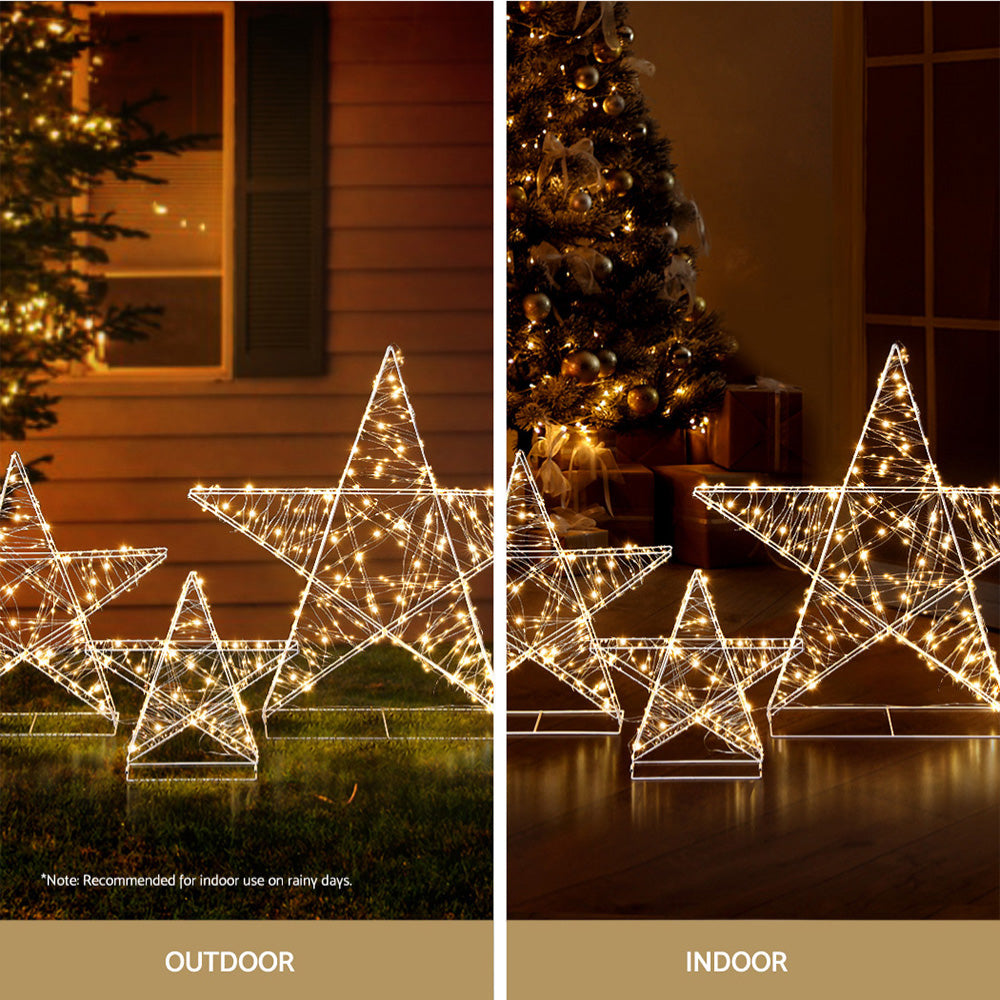 Star Decorations Set Christmas Lights | 3pcs