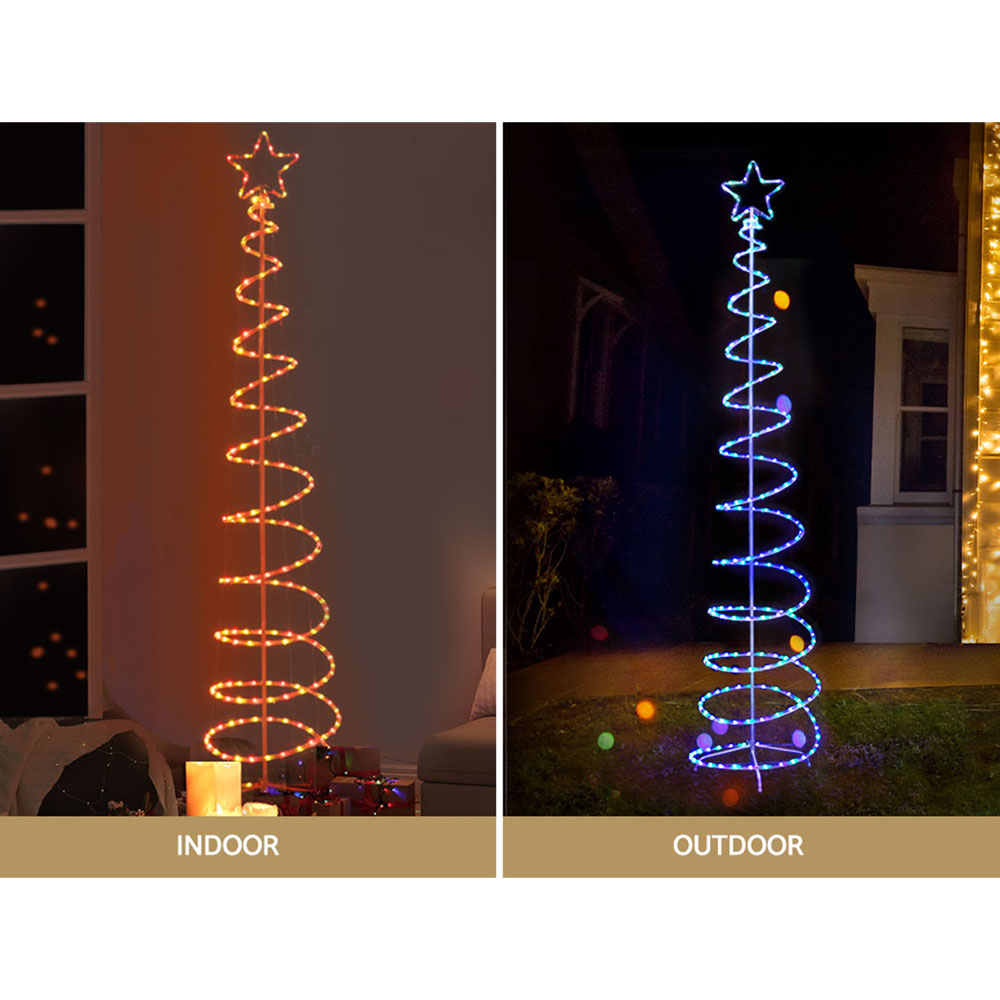 Solar Outdoor LED Christmas Tree Lights | 2.4m