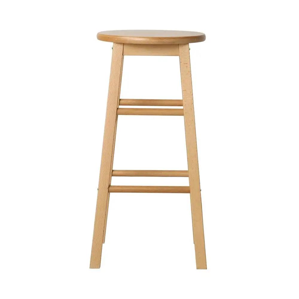 2x BeechWood Round Kitchen Stools | Wood