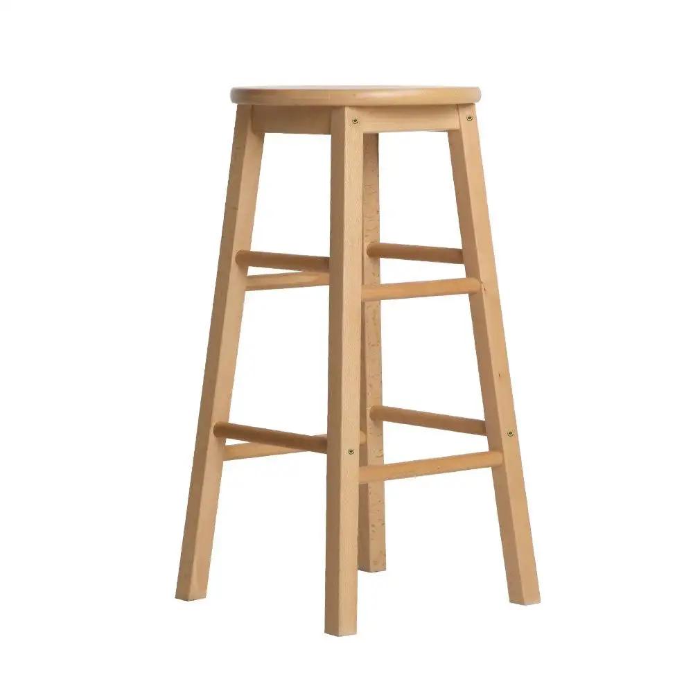 2x BeechWood Round Kitchen Stools | Wood