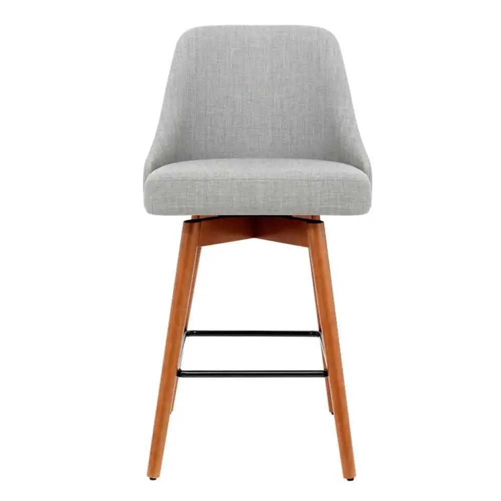 2x Serene Spin Bar Stools | Grey