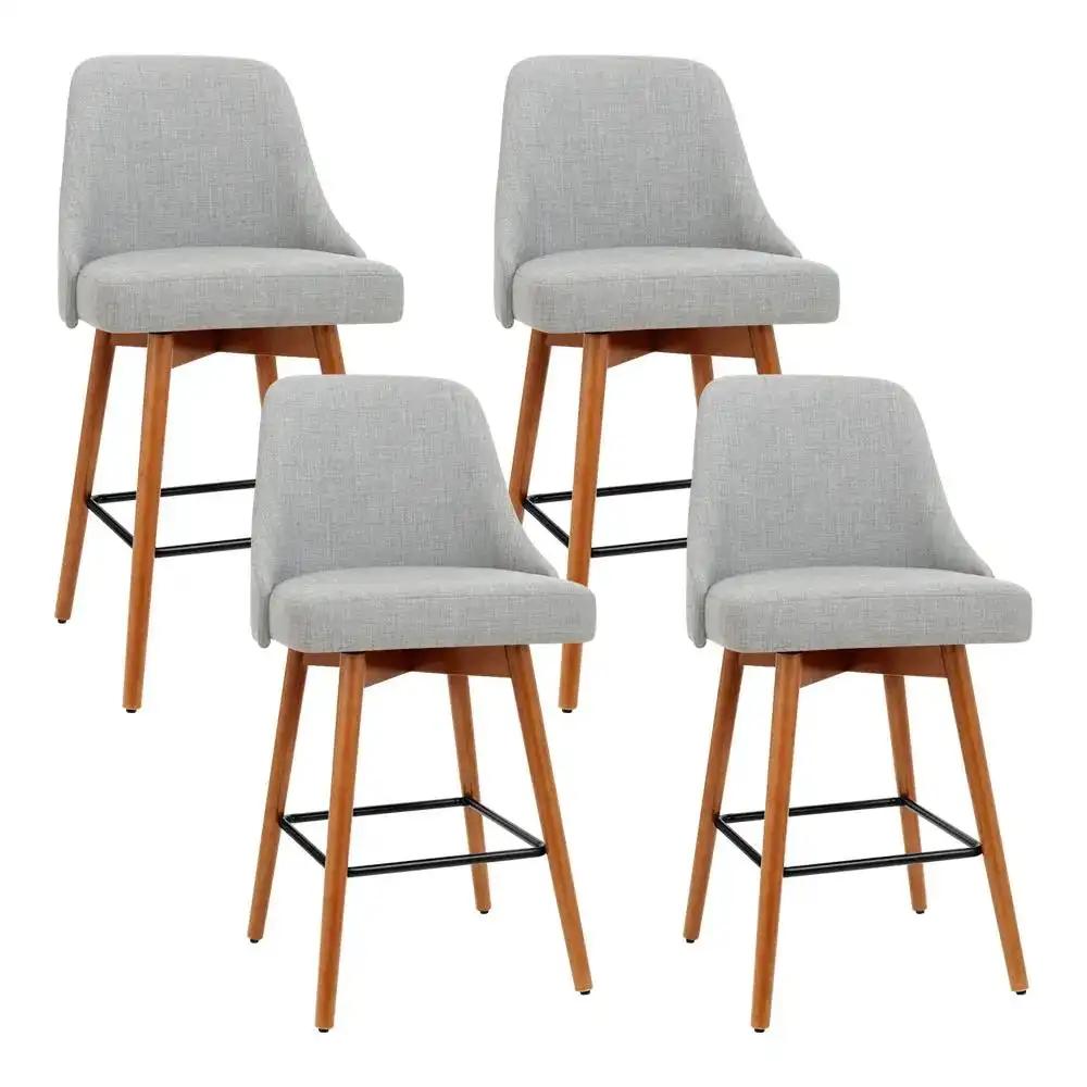 4x Serene Spin Bar Stools | Grey