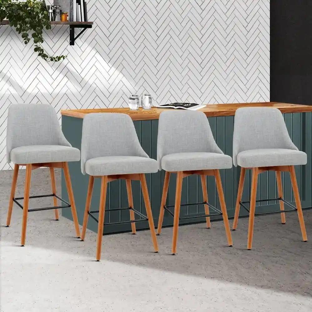 4x Serene Spin Bar Stools | Grey