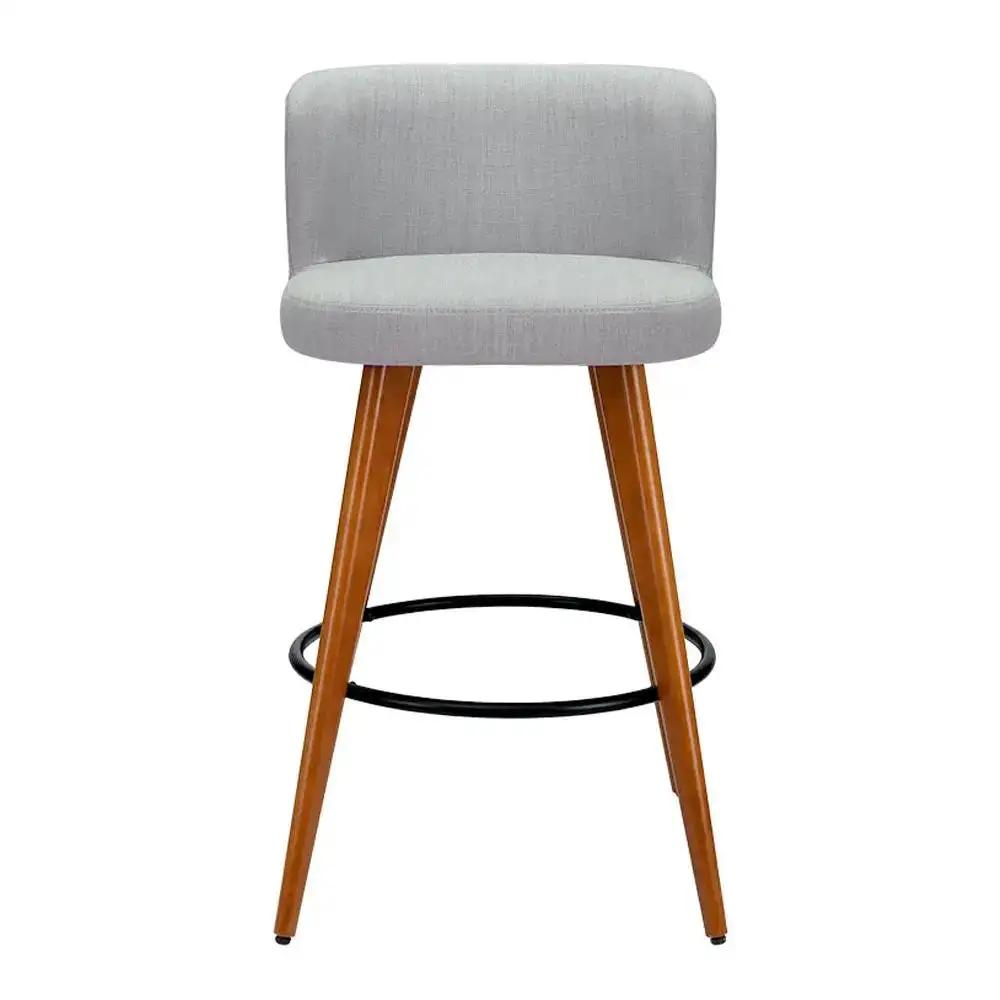 2x Urban Harmony Bar Stools | Grey & Wooden